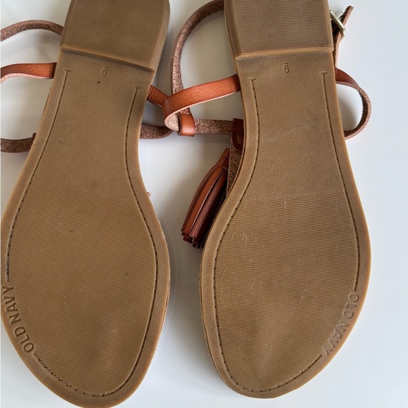 Old Navy Brown Sandals with Tassel Accents - Picture 4 of 6